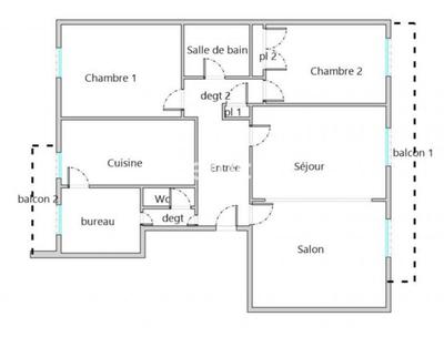 Appartement - 105 m² - 4 pièces