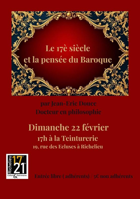 Conférence : "Le 17e siècle et la pensée du Baroque"