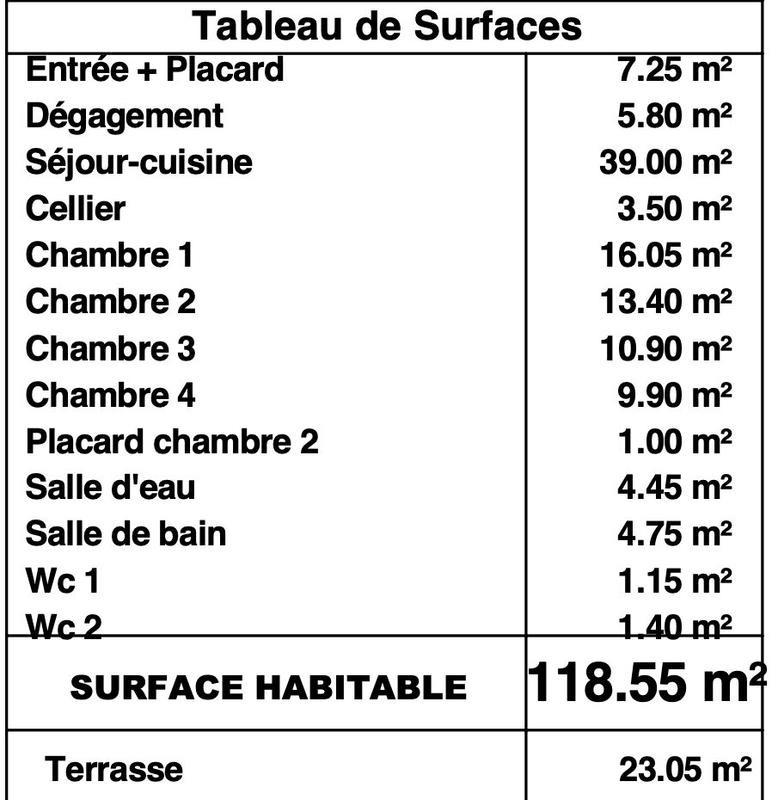 Appartement - 119 m² - 5 pièces