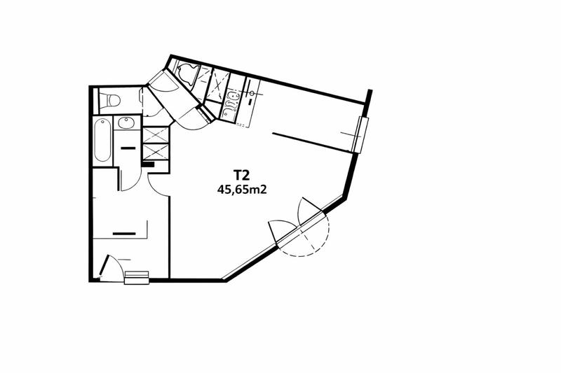 Appartement - 42 m² - 2 pièces