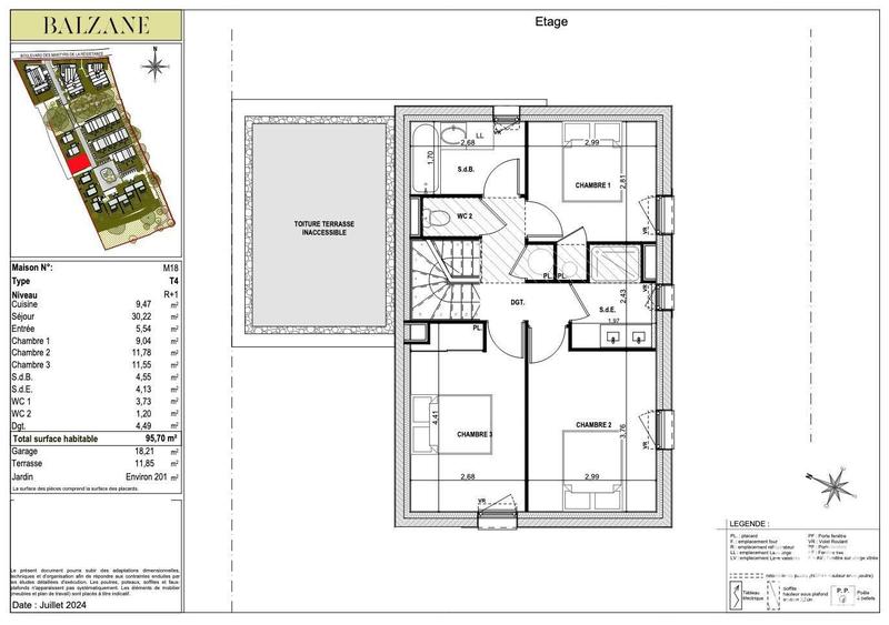 Maison - 96 m² - 4 pièces