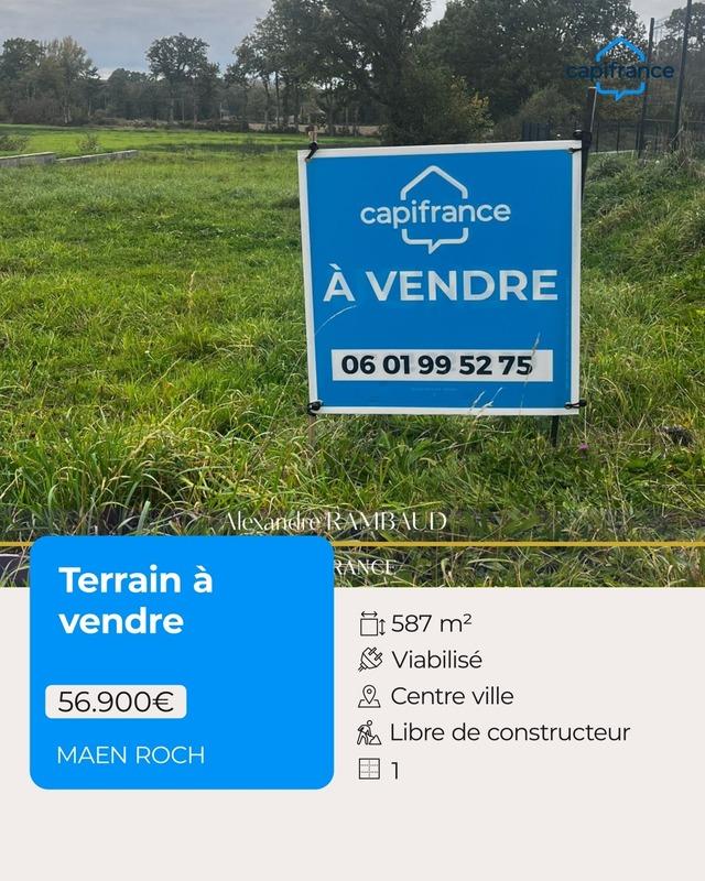 Terrain constructible - 587 m²