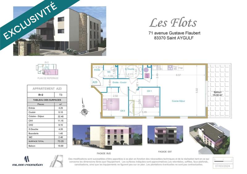 Appartement - 41 m² - 2 pièces