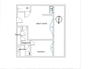 Appartement - 46 m² - 2 pièces