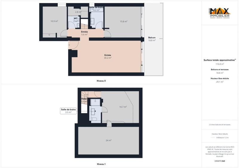 Appartement - 77 m² - 3 pièces