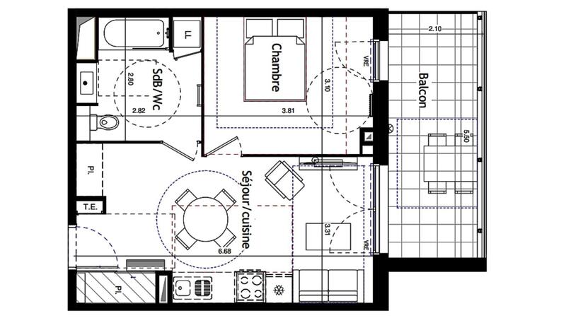 Appartement - 41 m² - 2 pièces