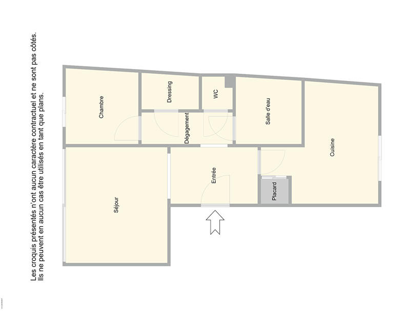 Appartement - 56 m² - 2 pièces