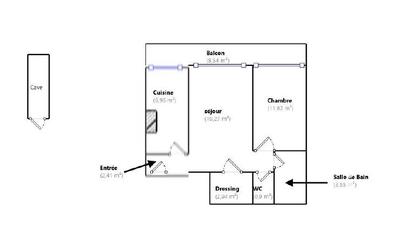 Appartement - 48 m² - 2 pièces