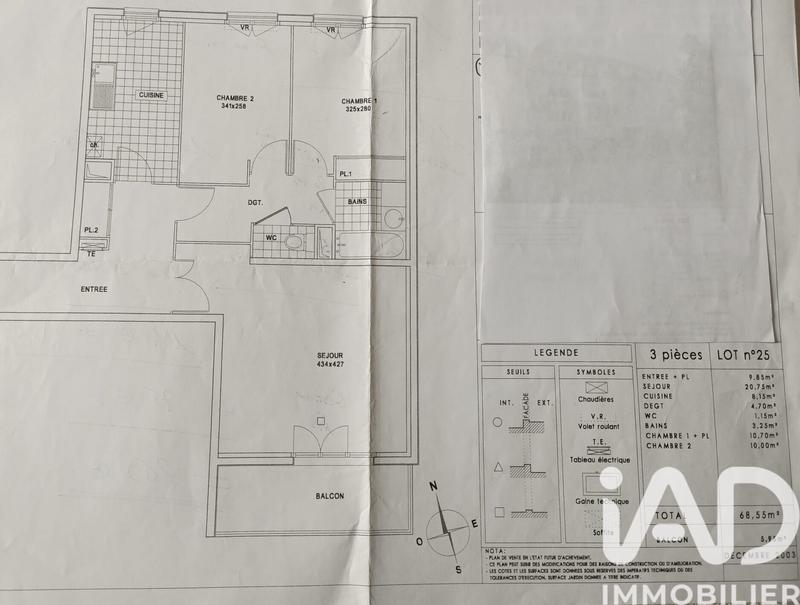 Appartement - 44 m² - 2 pièces