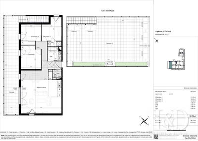 Appartement - 91 m² - 4 pièces