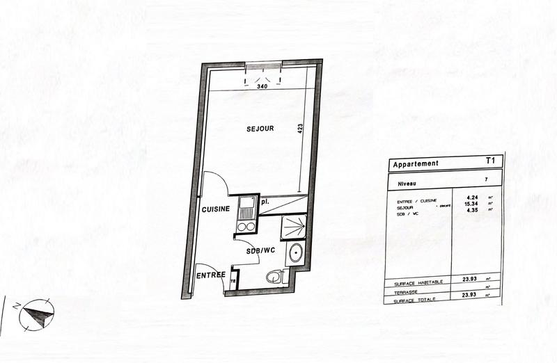 Appartement - 24 m² - 1 pièce