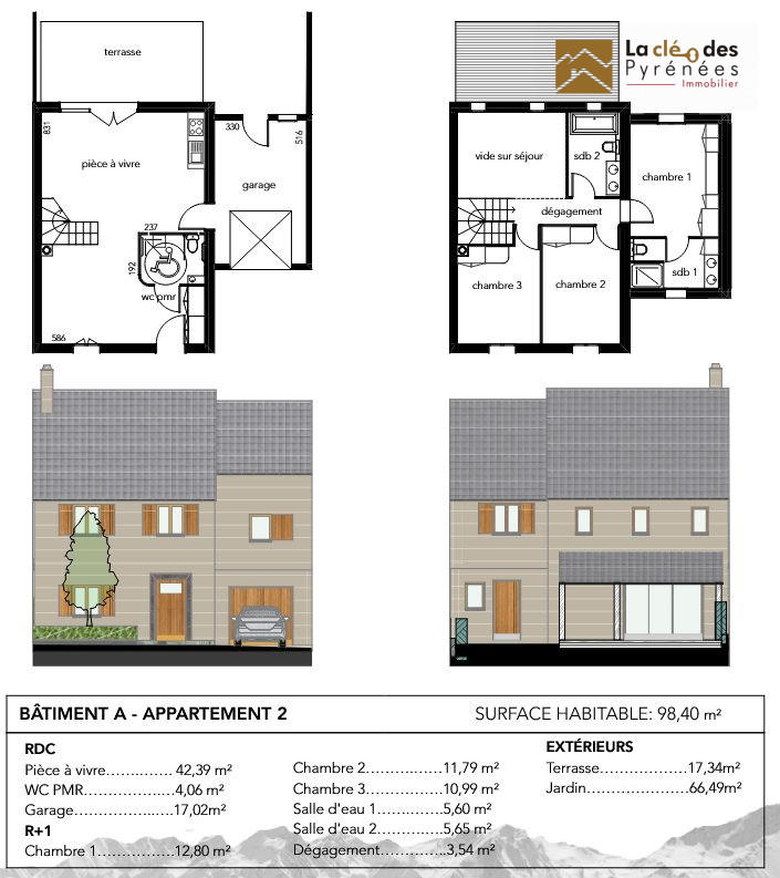 Maison contemporaine - 102 m² - 4 pièces