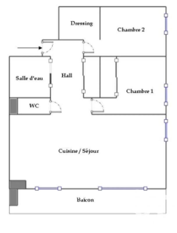 Appartement - 62 m² - 3 pièces