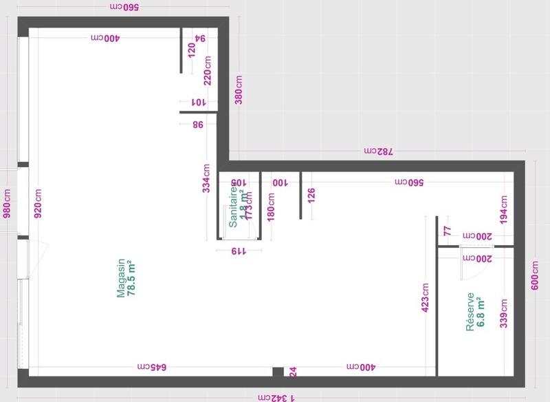 Local commercial - 85 m² - 2 pièces