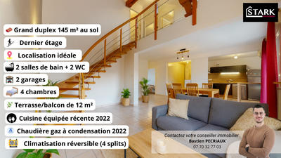 Duplex - 131 m² - 6 pièces