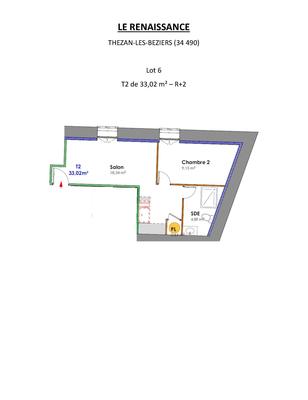 Appartement - 33 m² - 2 pièces