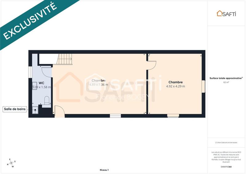 Maison - 125 m² - 3 pièces