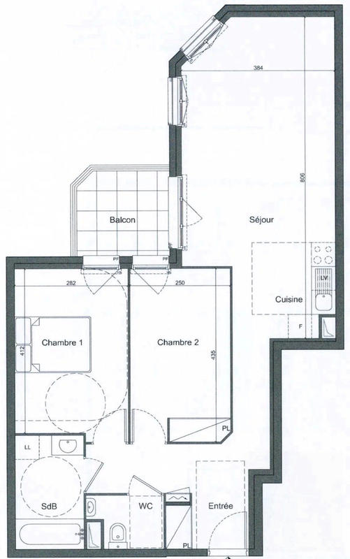 Appartement - 68 m² - 3 pièces