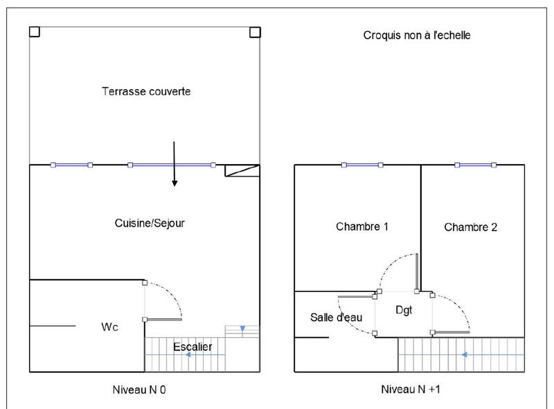 Maison - 42 m² - 3 pièces