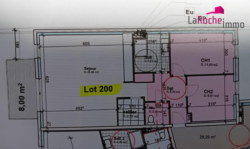 Appartement - 74 m² - 3 pièces