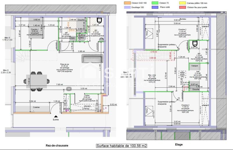 Maison - 100 m² - 4 pièces