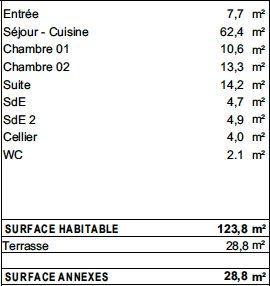 Appartement - 123 m² - 5 pièces