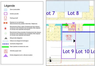Terrain constructible - 341 m²