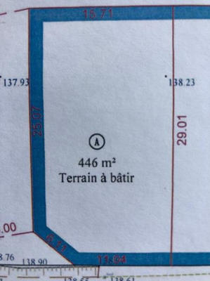 Terrain - 446 m²