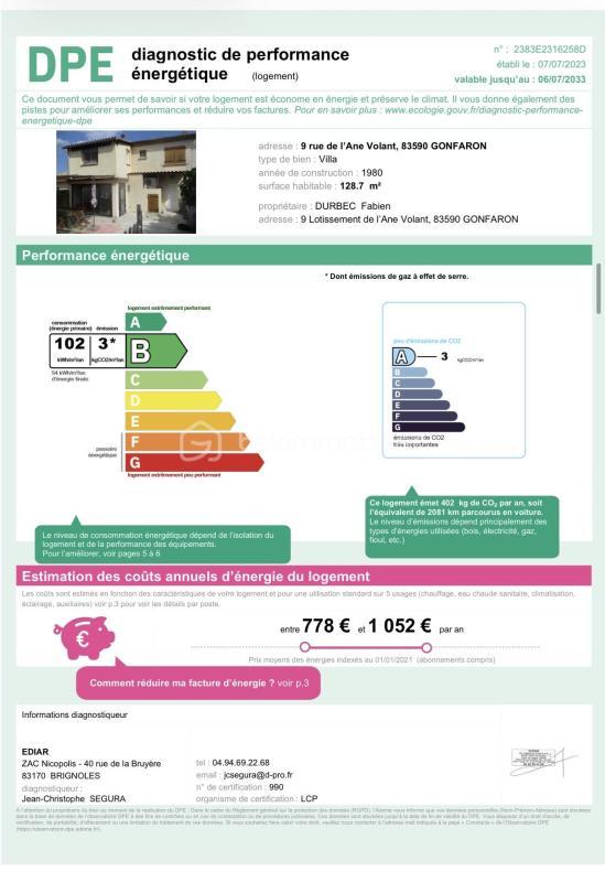Maison - 128 m² - 5 pièces