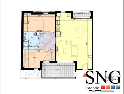 Appartement - 87 m² - 3 pièces