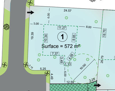 Terrain constructible - 570 m²