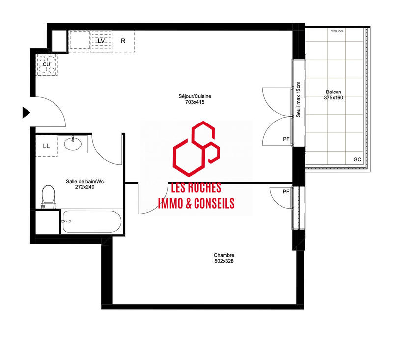 Appartement - 47 m² - 2 pièces