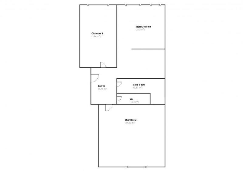 Appartement - 61 m² - 3 pièces