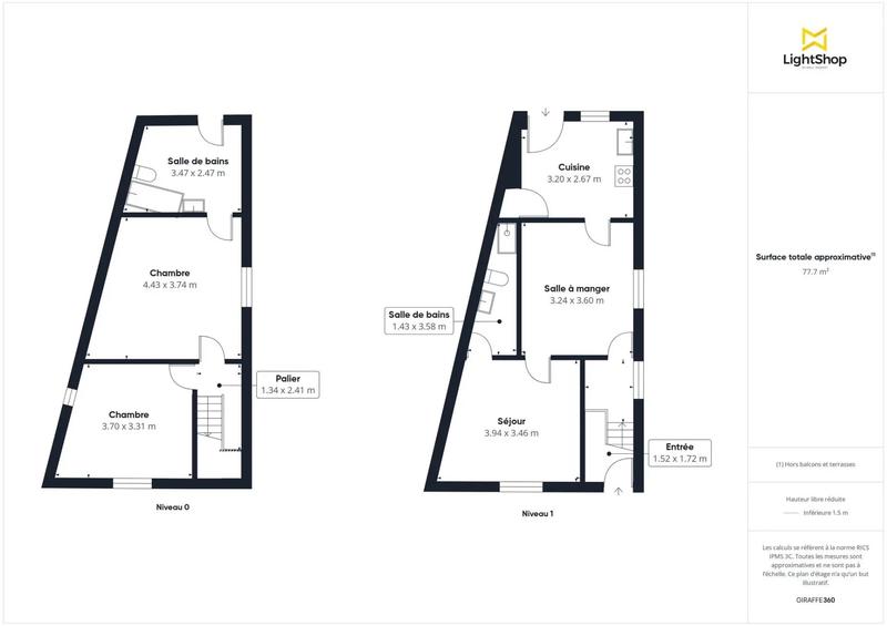Maison - 74 m² - 3 pièces