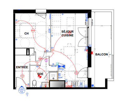 Appartement - 45 m² - 2 pièces