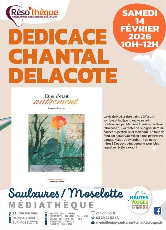 Dédicace du roman "Et si c'était autrement" de Chantal Delacote