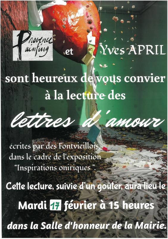 Lecture - 'Lettres d'Amour' organisé par Provence Painting et Yves April