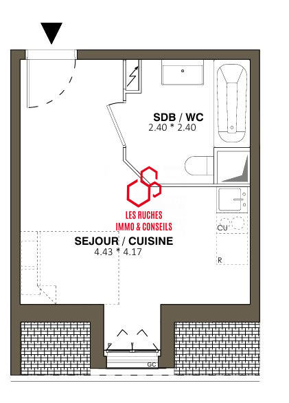 Appartement - 21 m² - 3 pièces