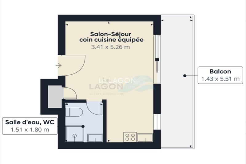 Appartement - 18 m² - 1 pièce