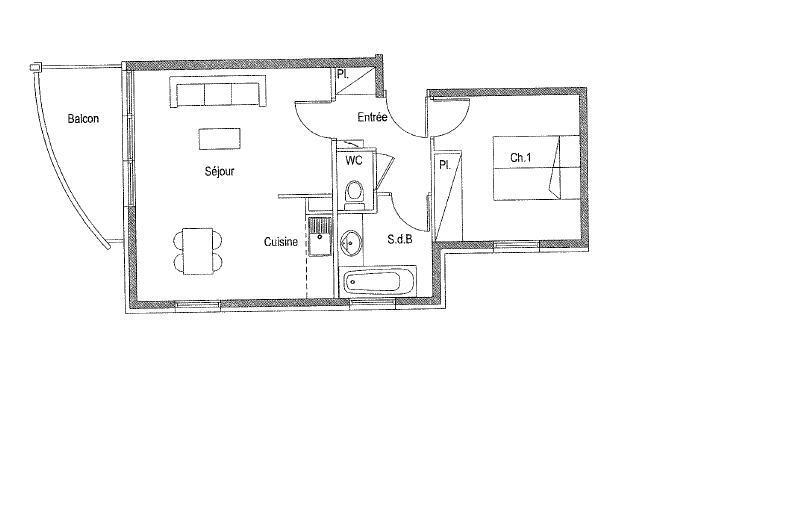 Appartement - 41 m² - 2 pièces