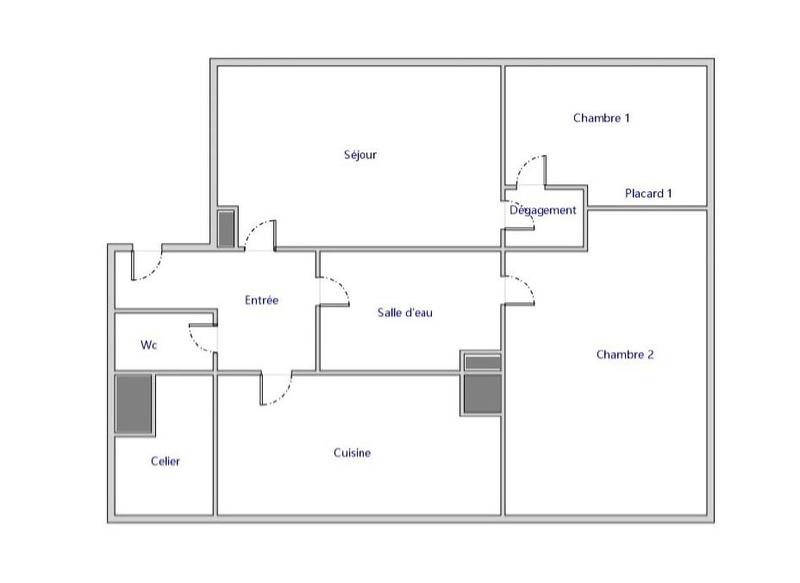 Appartement - 57 m² - 3 pièces