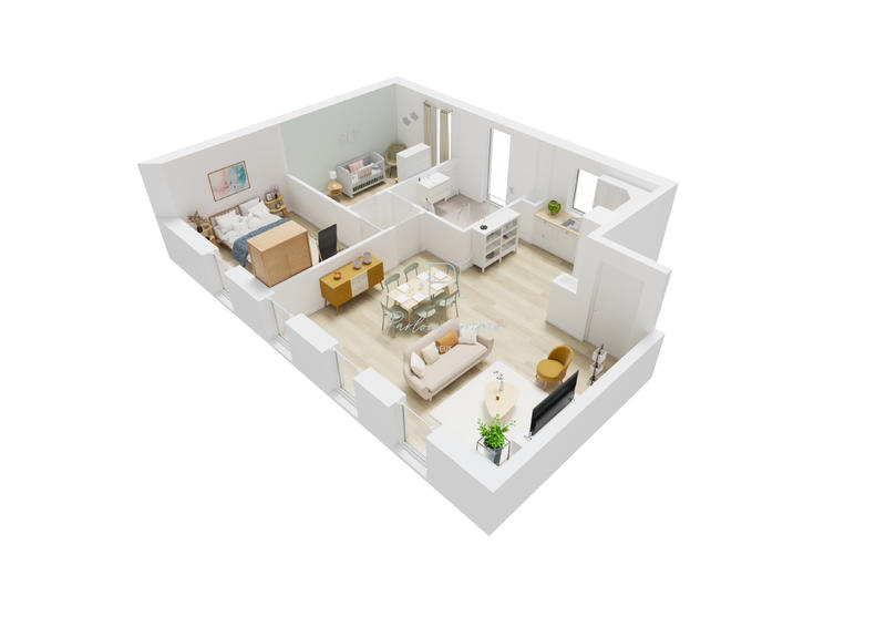 Appartement - 65 m² - 3 pièces