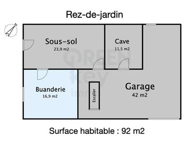 Maison - 92 m² - 4 pièces