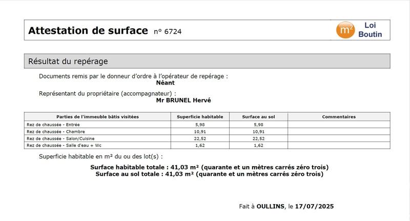 Appartement - 41 m² - 2 pièces
