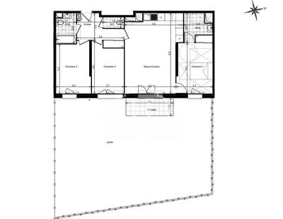 Appartement - 84 m² - 4 pièces