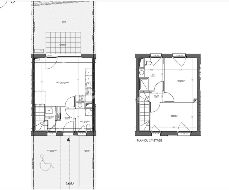 Maison - 62 m² - 3 pièces