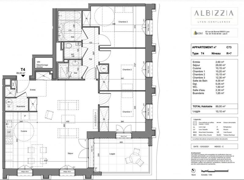 Appartement - 89 m² - 4 pièces