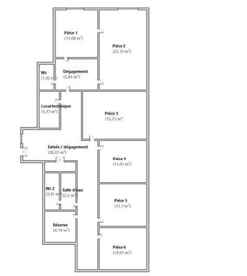 Bureau - 133 m² - 6 pièces