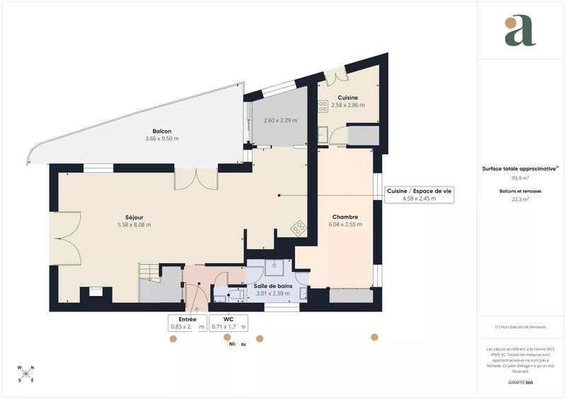 Appartement - 216 m² - 7 pièces
