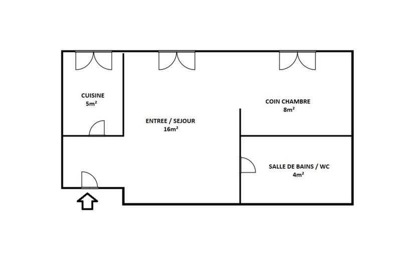 Appartement - 35 m² - 2 pièces